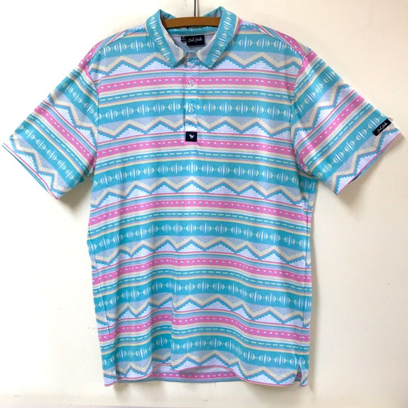 Bad Birdie Other - Bad Birdie Sz Medium polo shirt SouthWest pattern in pastels EUC